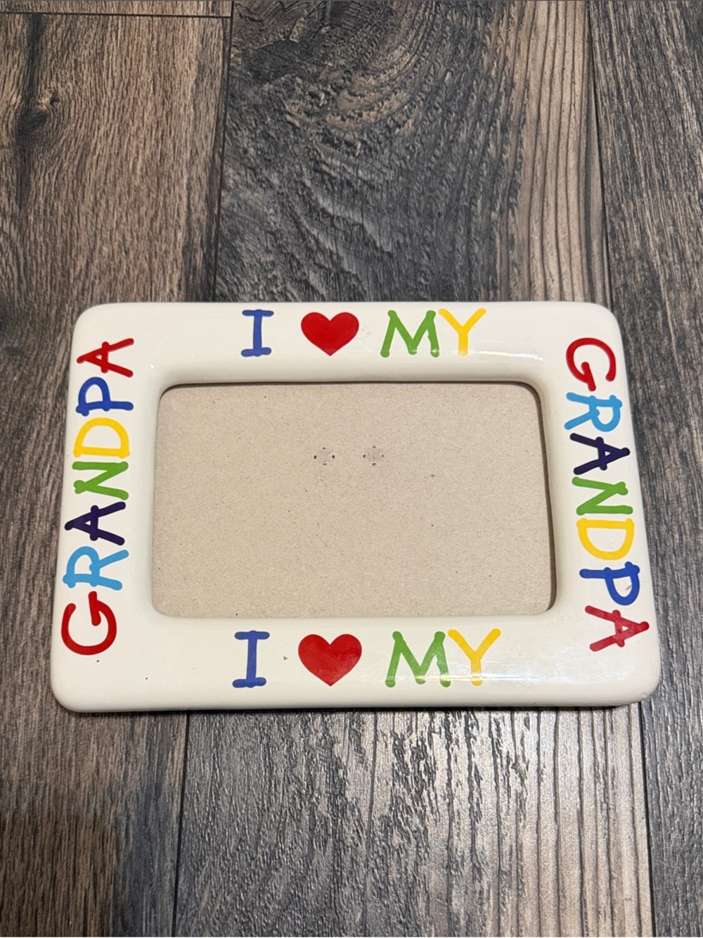 Kidcore 90s I Love My Grandpq Ceramic Frame 4x6 Colorful